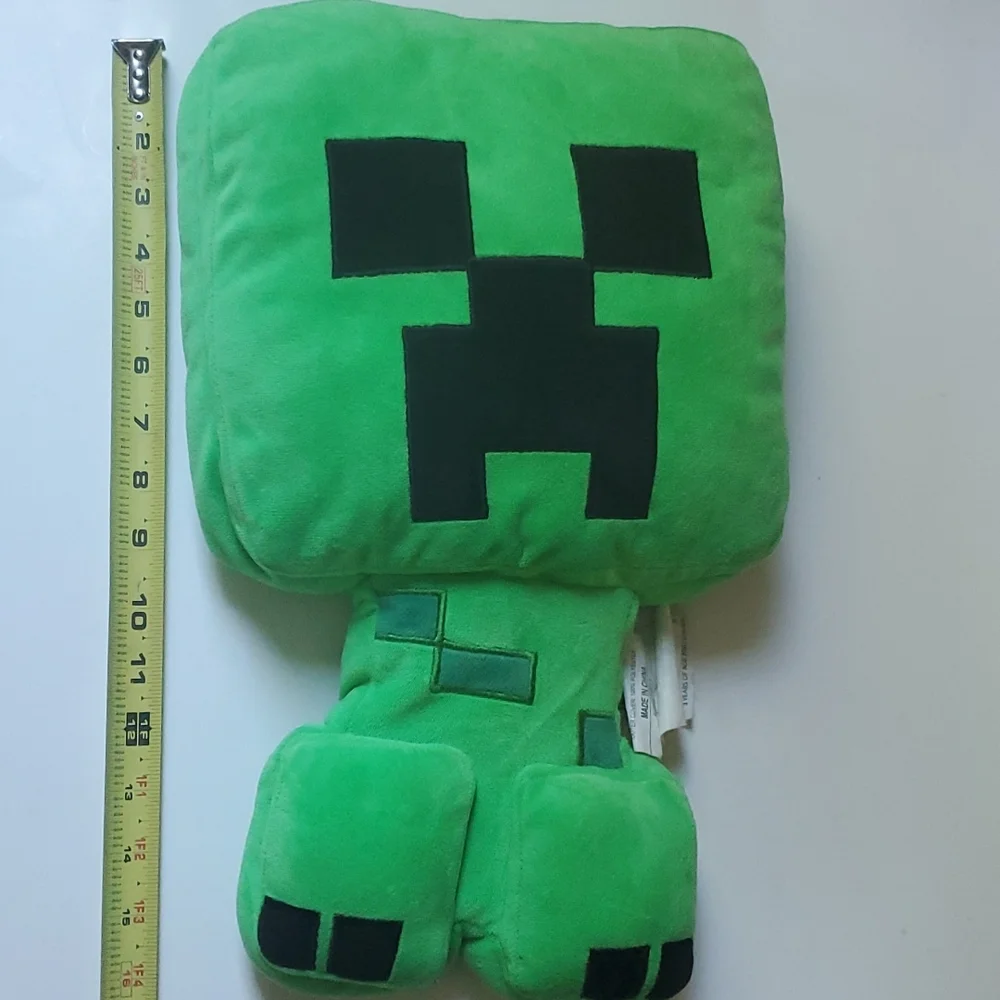 Minecraft Creeper Green/Black Plush Bed Pillow-OS